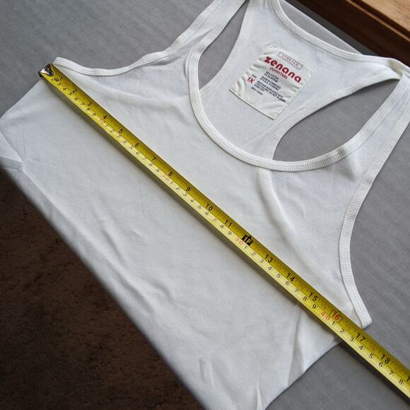 1X Ivory Ribbed Seamless Racerback Tank Top Zenana oversized Plus Sized comfort - Picture 8 of 10